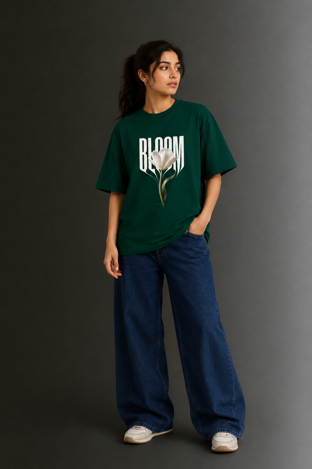 Women Drop Shoulder Front Printed T-Shirt | OUTPUFF