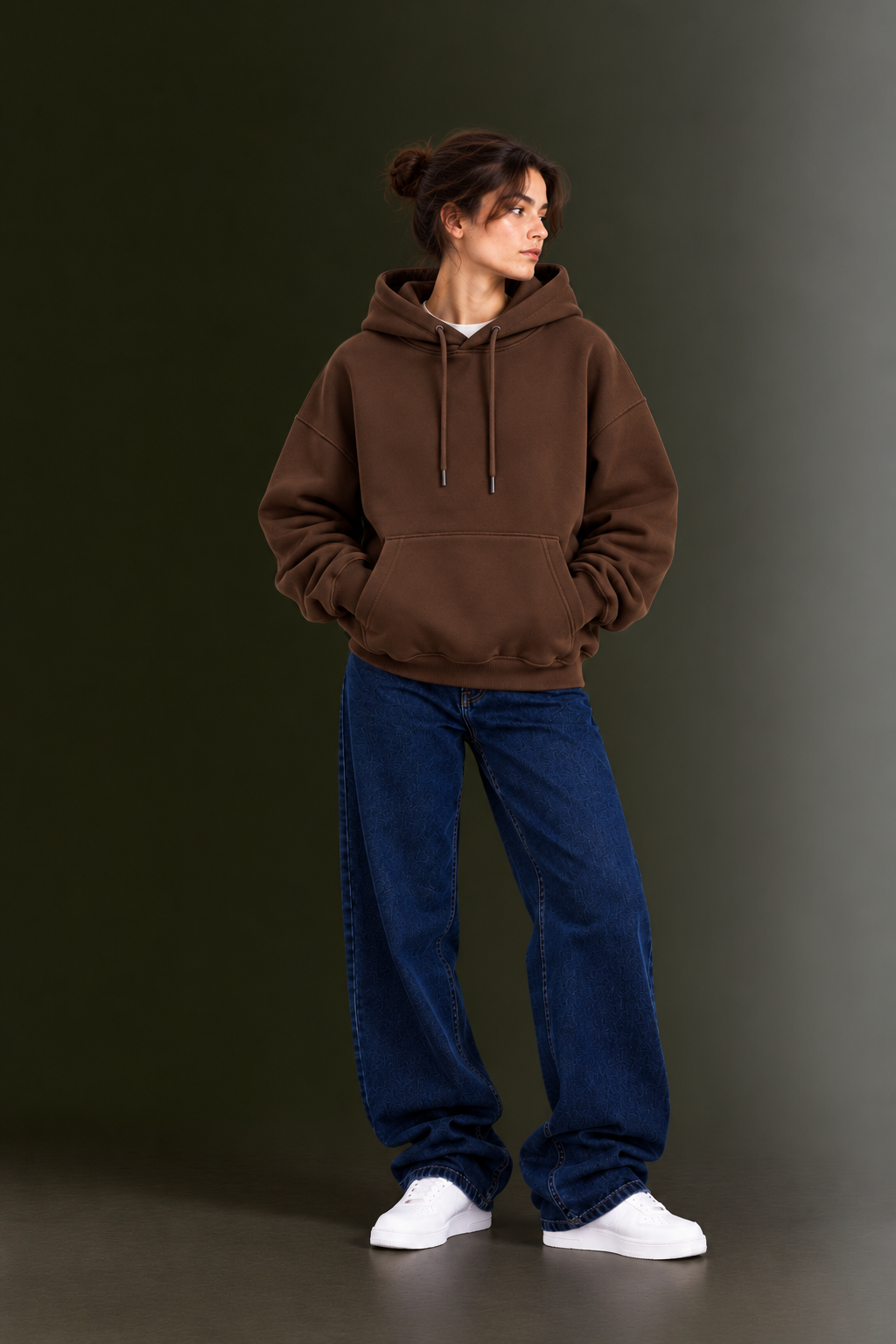 OUTPUFF Unisex Regular Fit Pullover Hoodie with Kangaroo Pocket
