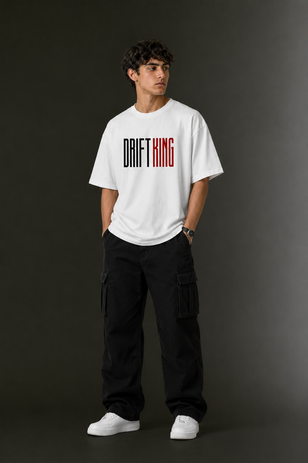 Men's Drop Shoulder Front Printed T-Shirt | Graphic Tee | OUTPUFF