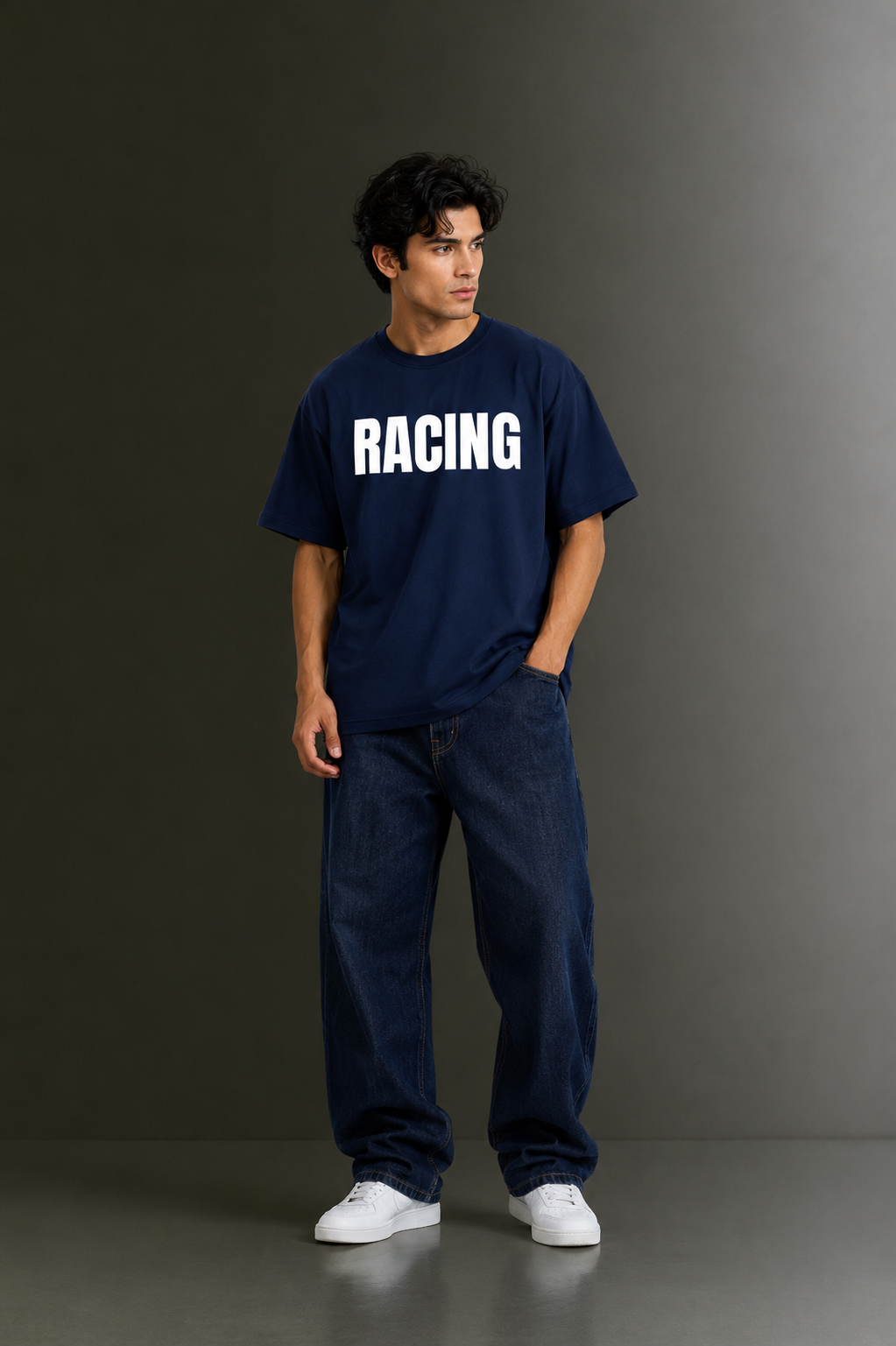 Men's Drop Shoulder Front & Back Printed T-Shirt | Graphic Tee | OUTPUFF
