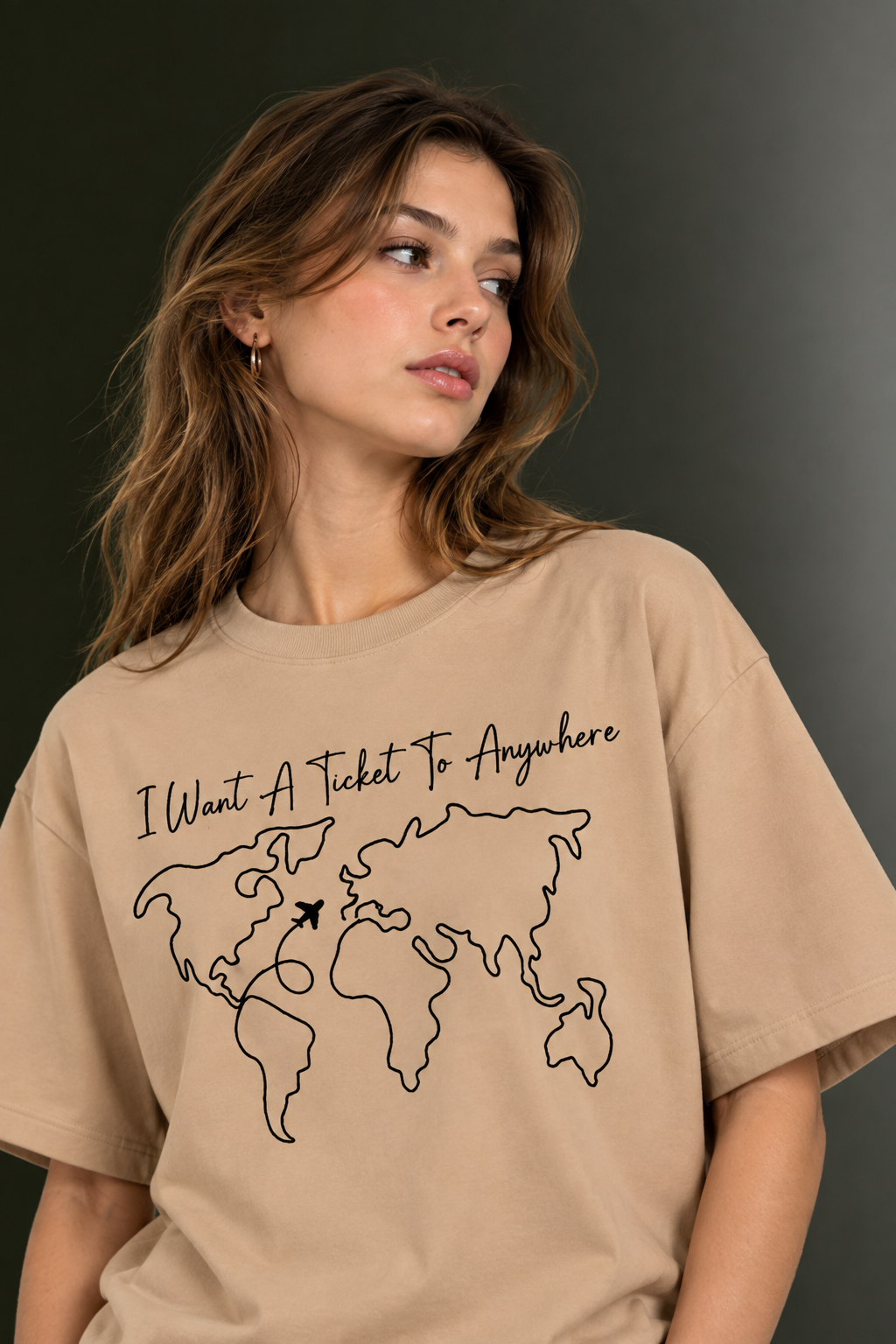 Women Drop Shoulder Front Printed T-Shirt | OUTPUFF