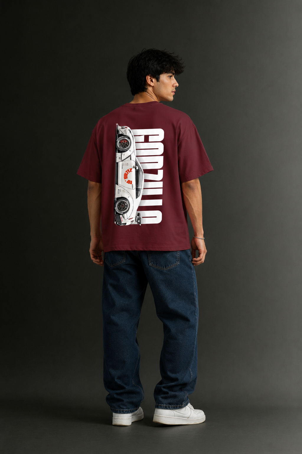 Men's Drop Shoulder Front & Back Printed T-Shirt | Graphic Tee | OUTPUFF
