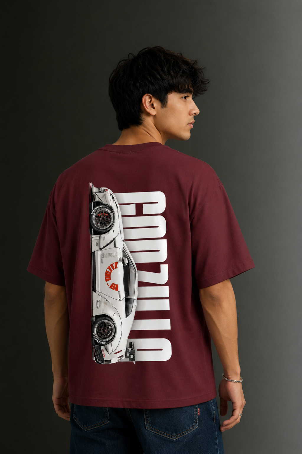 Men's Drop Shoulder Front & Back Printed T-Shirt | Graphic Tee | OUTPUFF