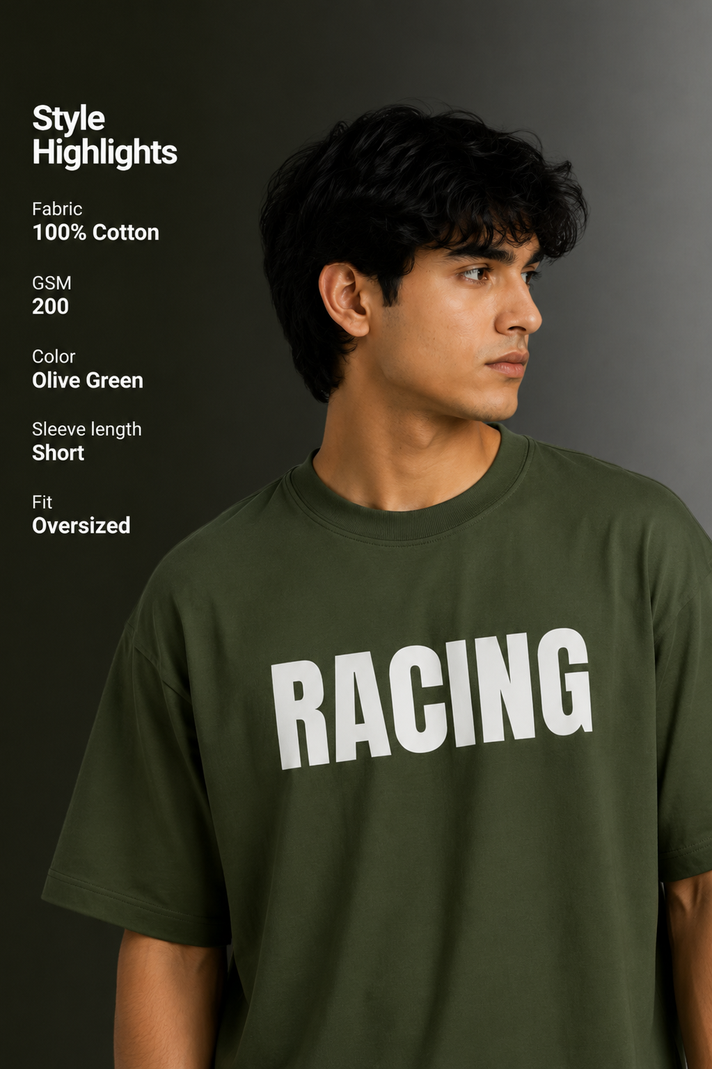 Men's Drop Shoulder Front & Back Printed T-Shirt | Graphic Tee | OUTPUFF