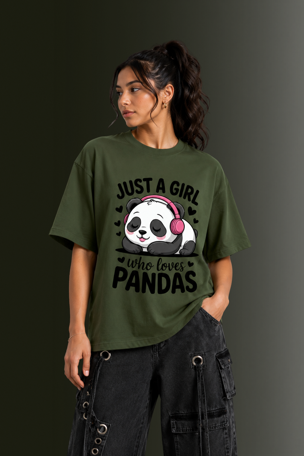 Women Drop Shoulder Front Printed T-Shirt | OUTPUFF
