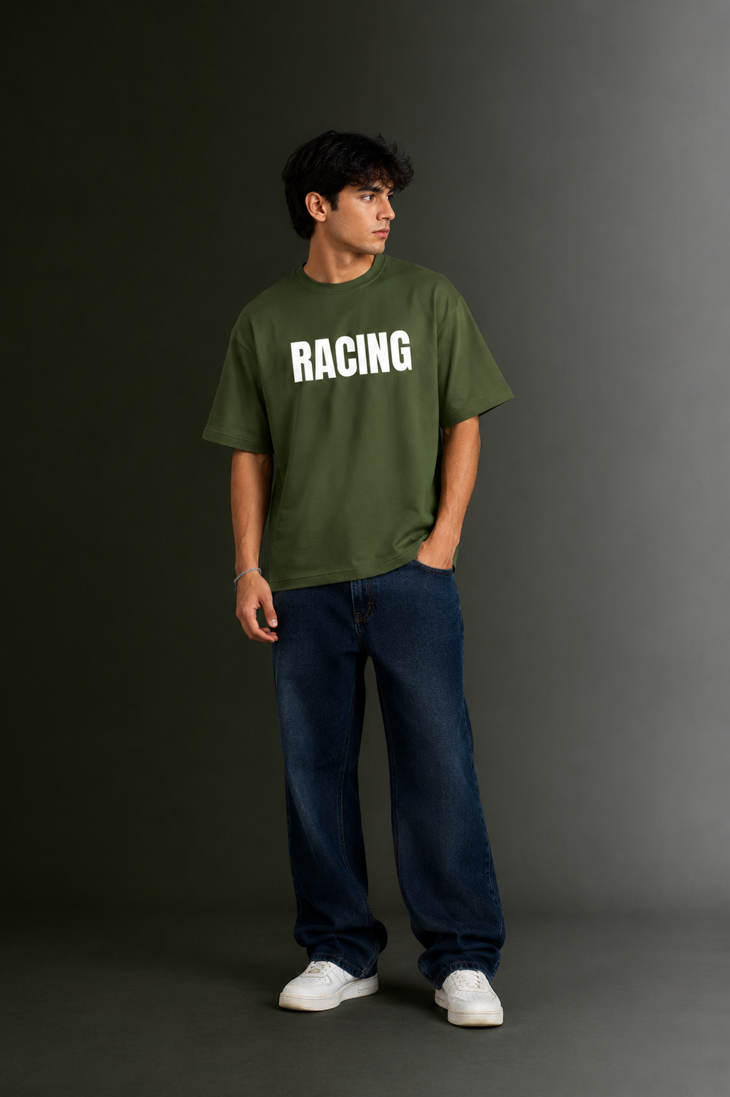 Men's Drop Shoulder Front & Back Printed T-Shirt | Graphic Tee | OUTPUFF
