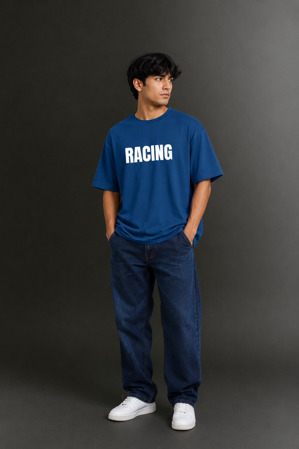 Men's Drop Shoulder Front & Back Printed T-Shirt | Graphic Tee | OUTPUFF
