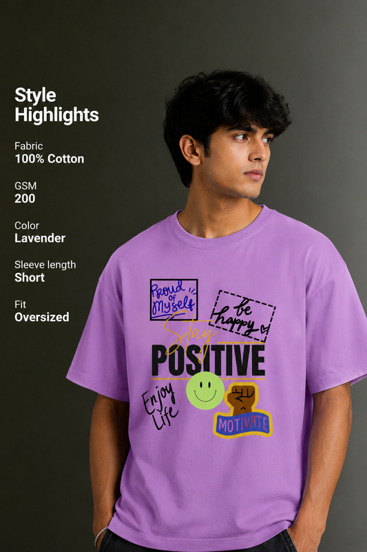 Men's Drop Shoulder Front Printed T-Shirt | Graphic Tee | OUTPUFF