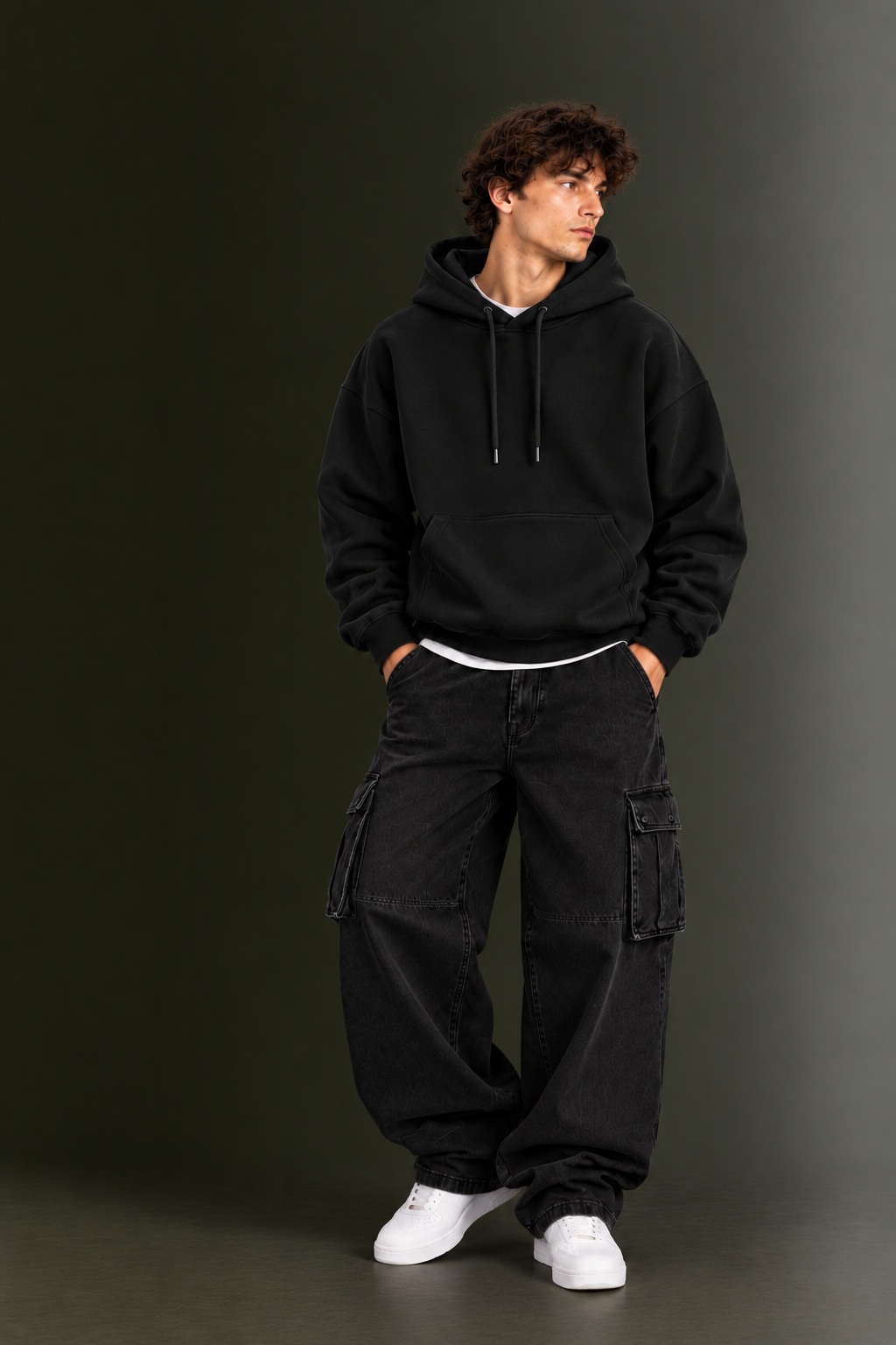 OUTPUFF Unisex Regular Fit Pullover Hoodie with Kangaroo Pocket