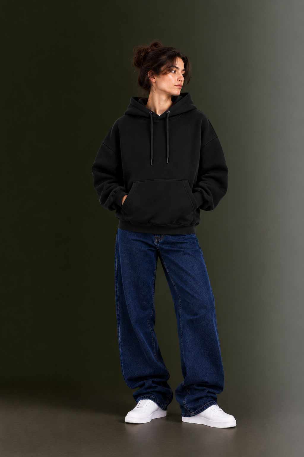 OUTPUFF Unisex Regular Fit Pullover Hoodie with Kangaroo Pocket