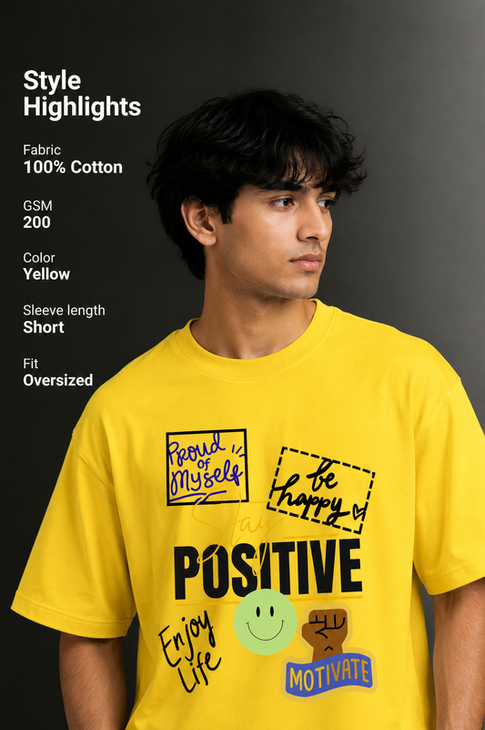 Men's Drop Shoulder Front Printed T-Shirt | Graphic Tee | OUTPUFF