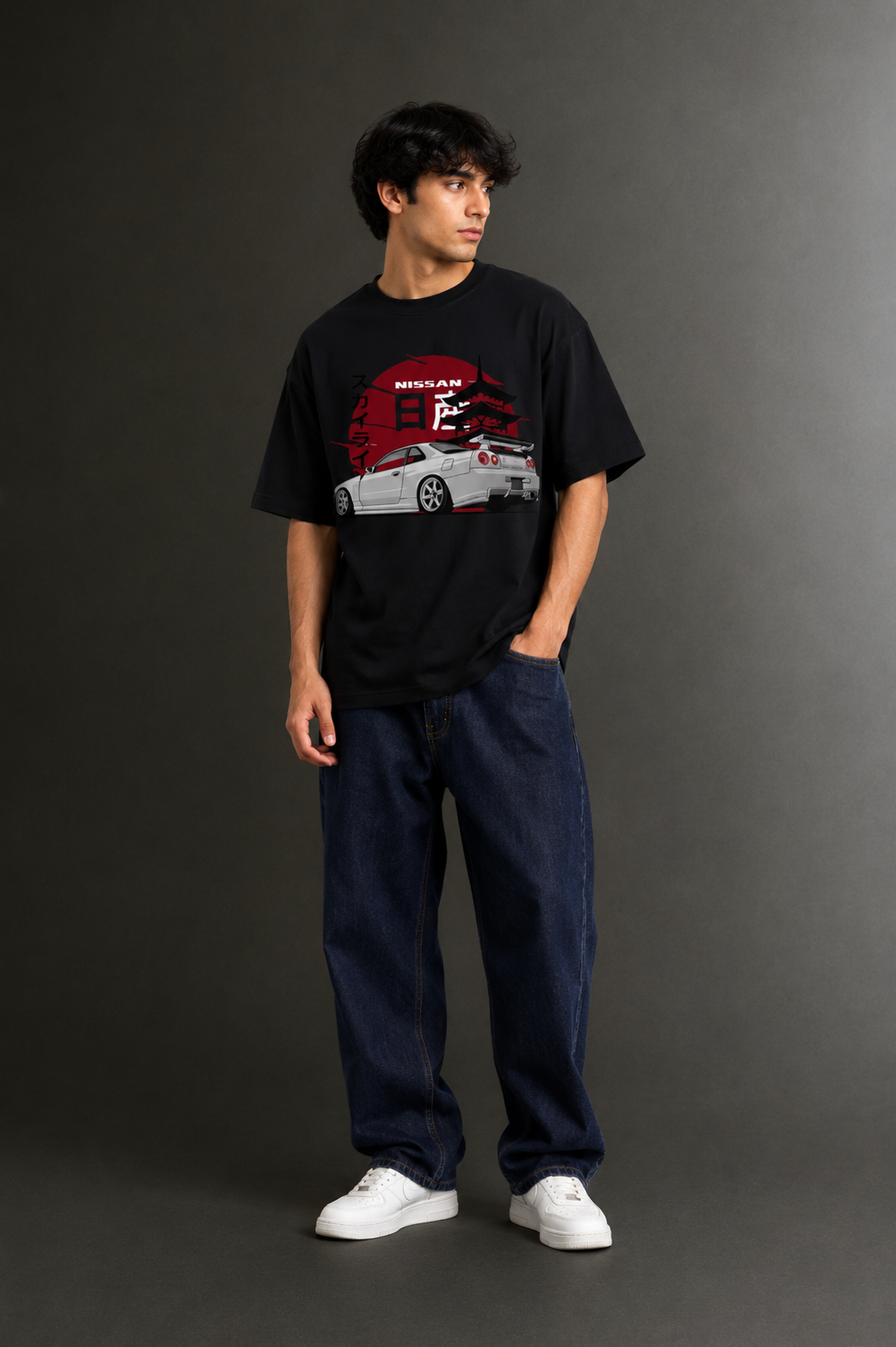 Men's Drop Shoulder Front Printed T-Shirt | Graphic Tee | OUTPUFF