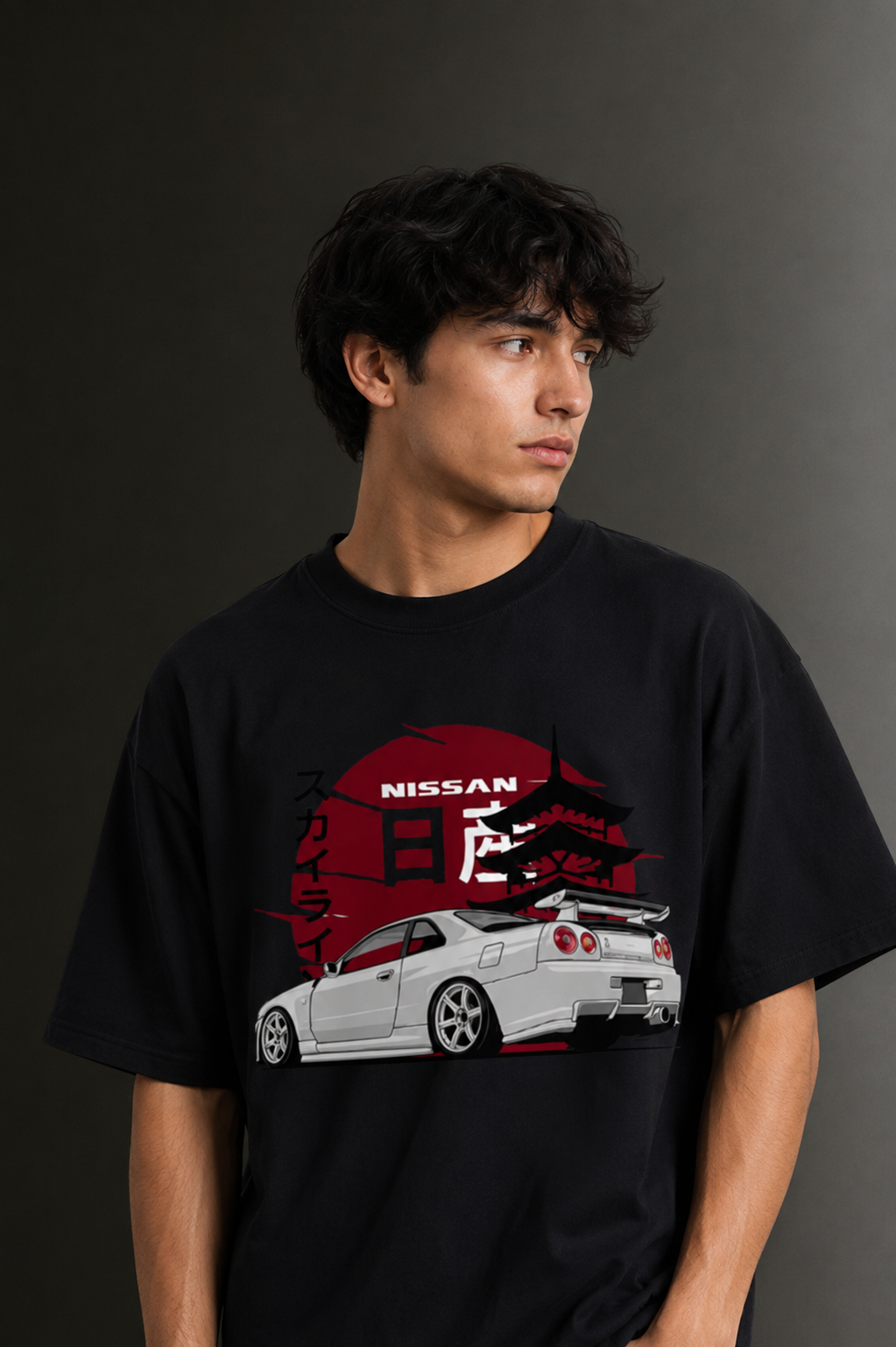 Men's Drop Shoulder Front Printed T-Shirt | Graphic Tee | OUTPUFF