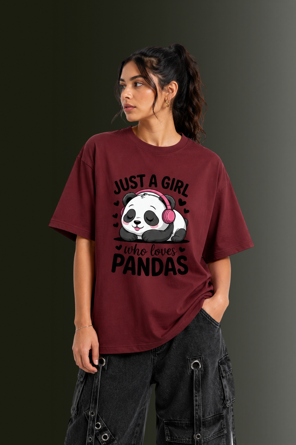 Women Drop Shoulder Front Printed T-Shirt | OUTPUFF