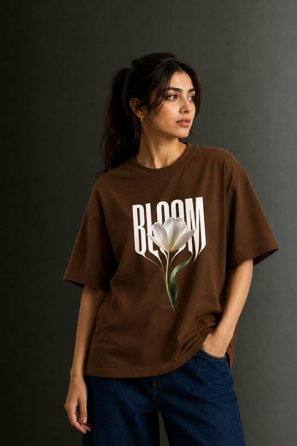 Women Drop Shoulder Front Printed T-Shirt | OUTPUFF