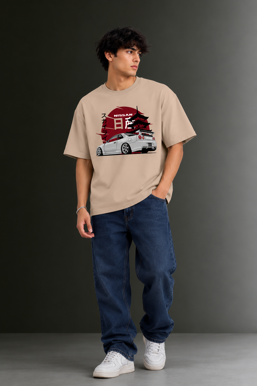 Men's Drop Shoulder Front Printed T-Shirt | Graphic Tee | OUTPUFF