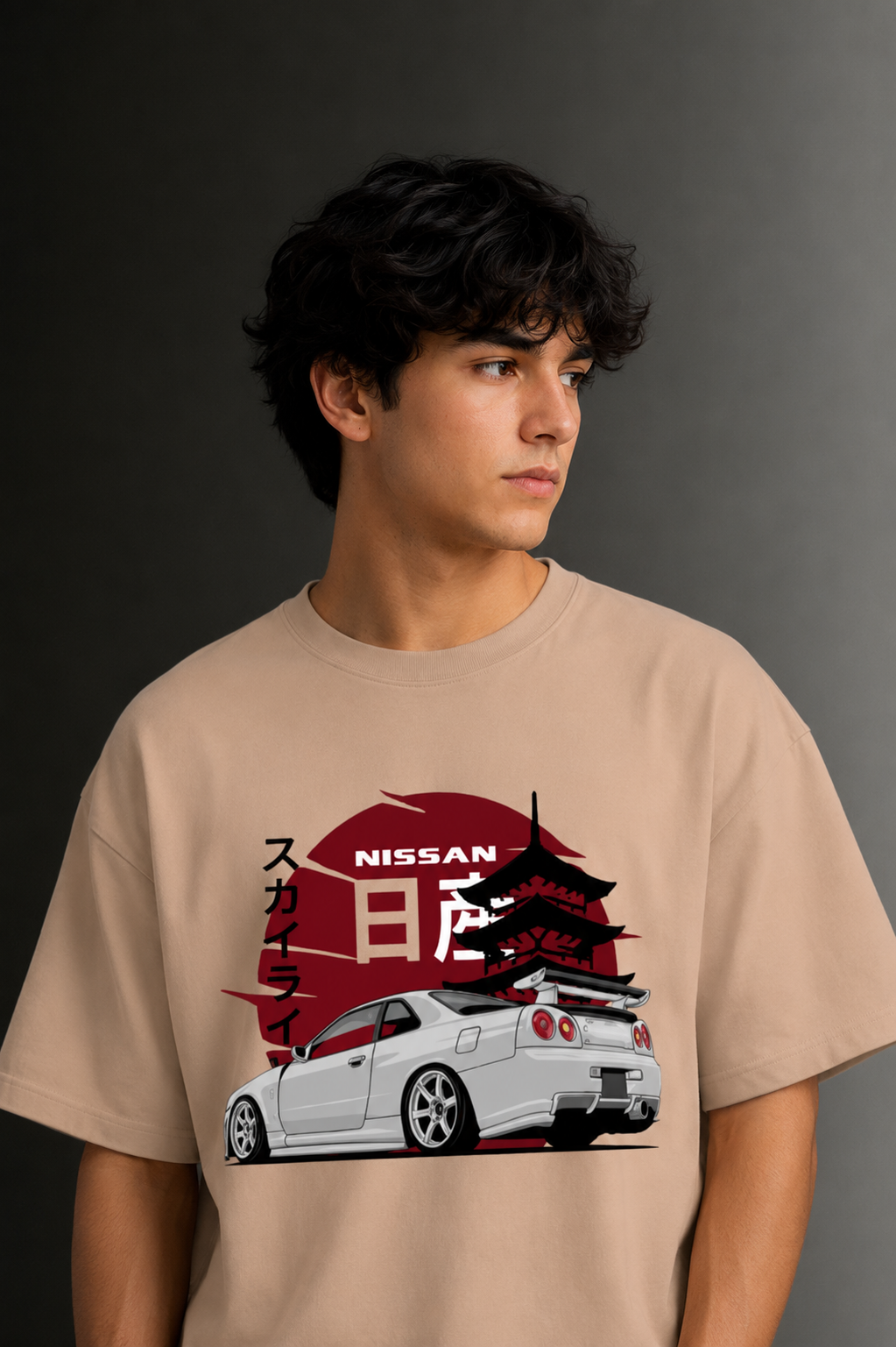 Men's Drop Shoulder Front Printed T-Shirt | Graphic Tee | OUTPUFF
