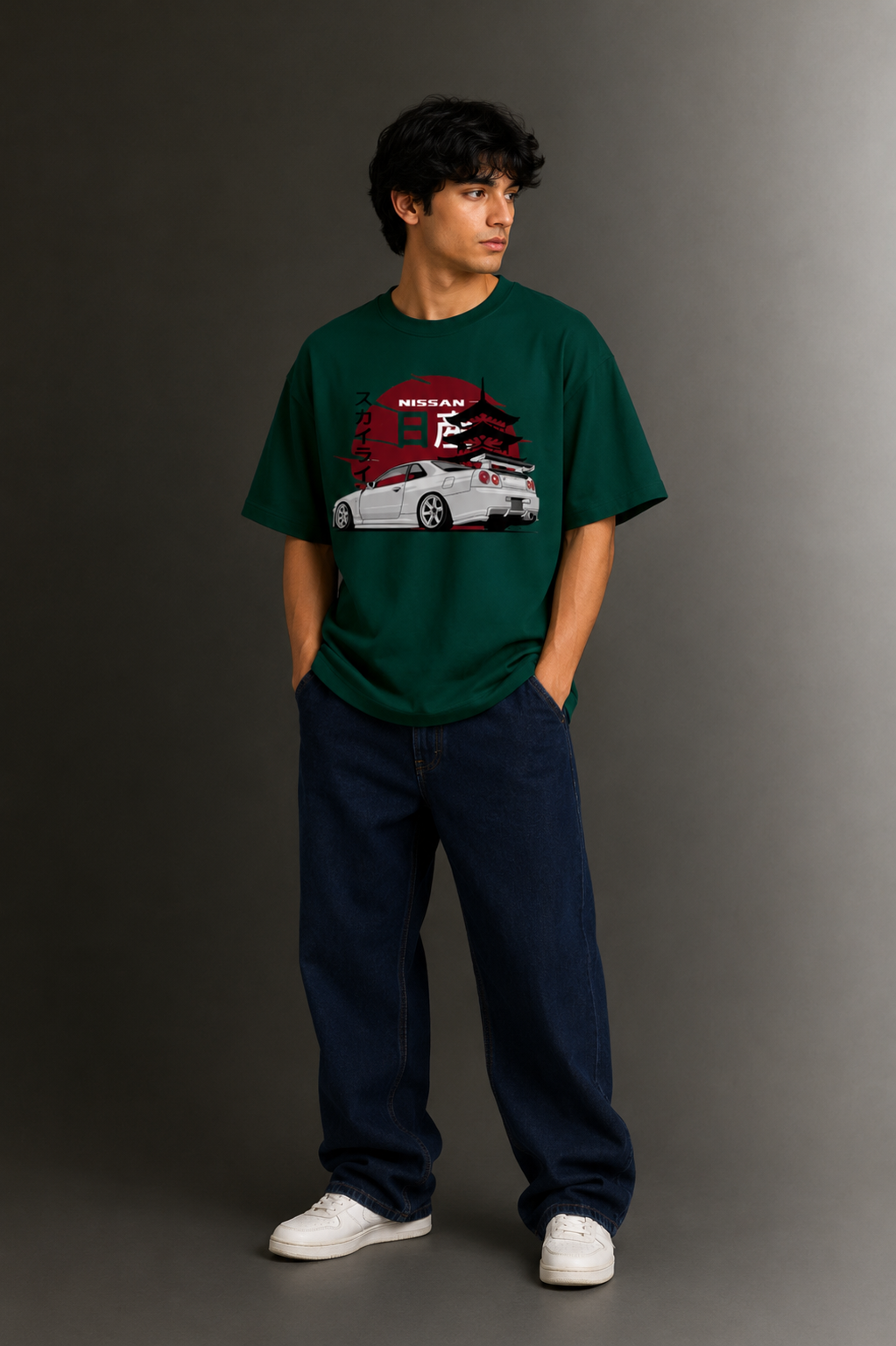 Men's Drop Shoulder Front Printed T-Shirt | Graphic Tee | OUTPUFF