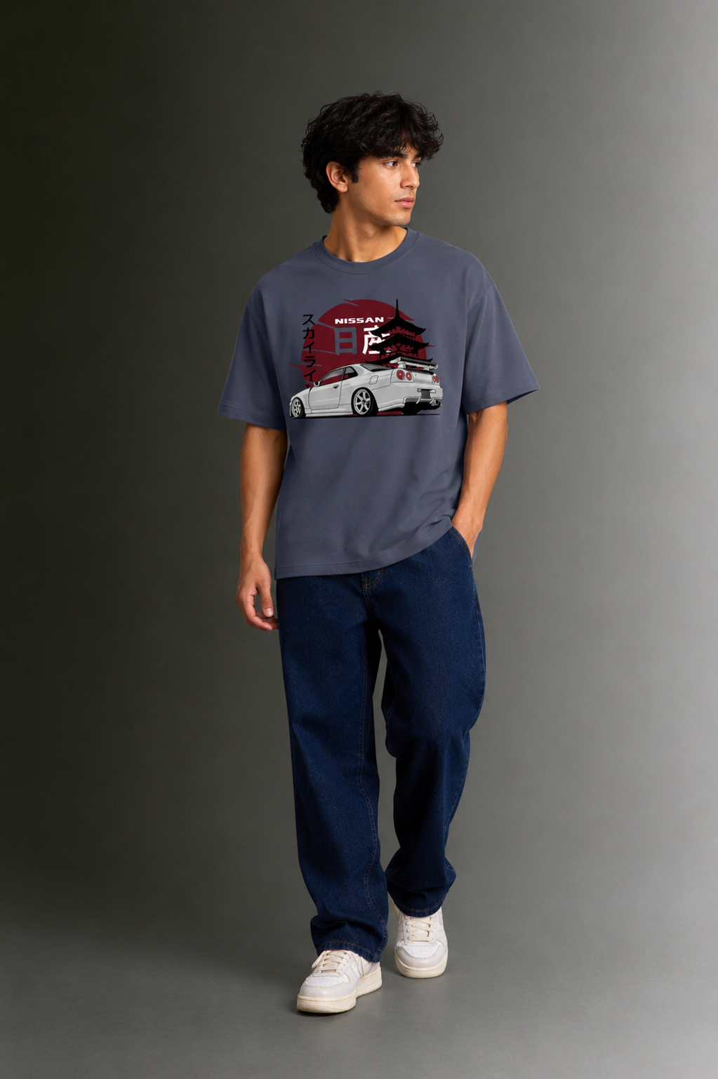Men's Drop Shoulder Front Printed T-Shirt | Graphic Tee | OUTPUFF