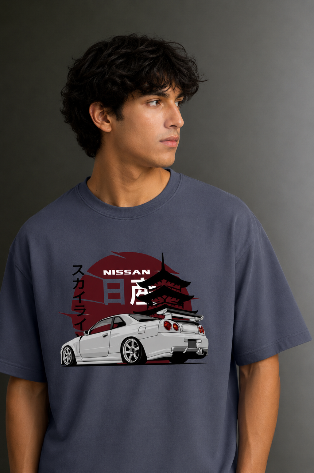 Men's Drop Shoulder Front Printed T-Shirt | Graphic Tee | OUTPUFF
