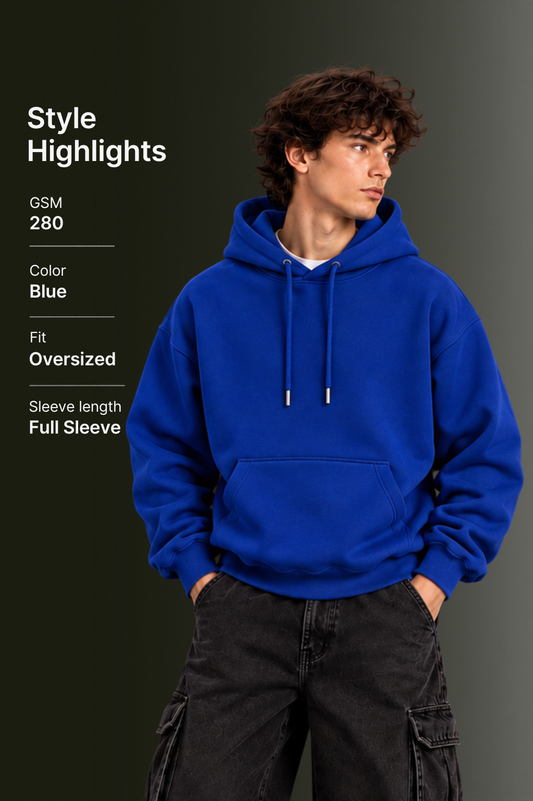 OUTPUFF Unisex Regular Fit Pullover Hoodie with Kangaroo Pocket