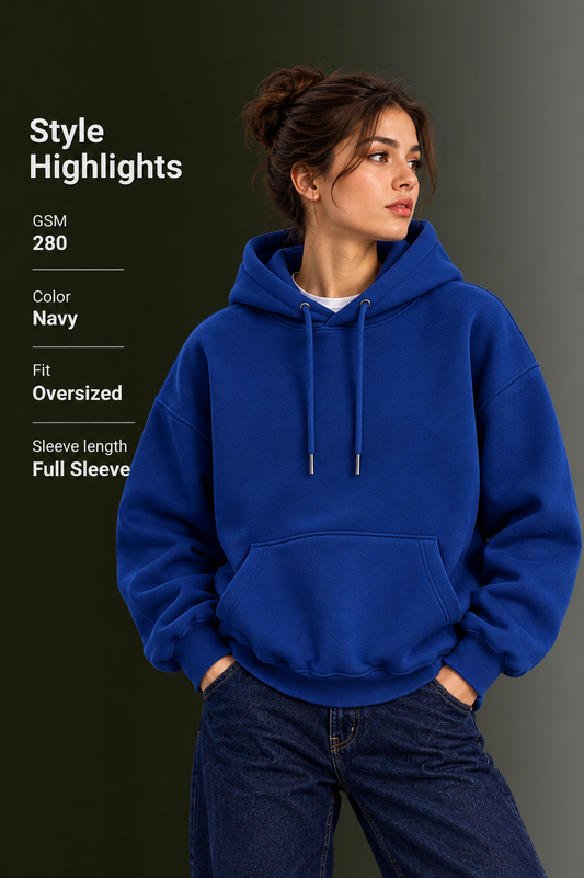 OUTPUFF Unisex Regular Fit Pullover Hoodie with Kangaroo Pocket