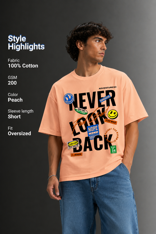 Men's Drop Shoulder Front Printed T-Shirt | Graphic Tee | OUTPUFF