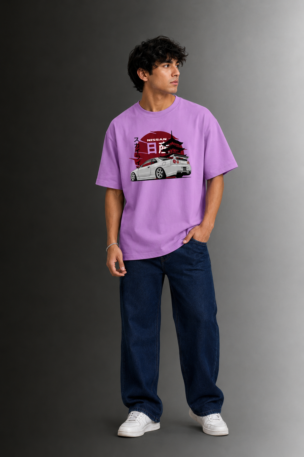 Men's Drop Shoulder Front Printed T-Shirt | Graphic Tee | OUTPUFF