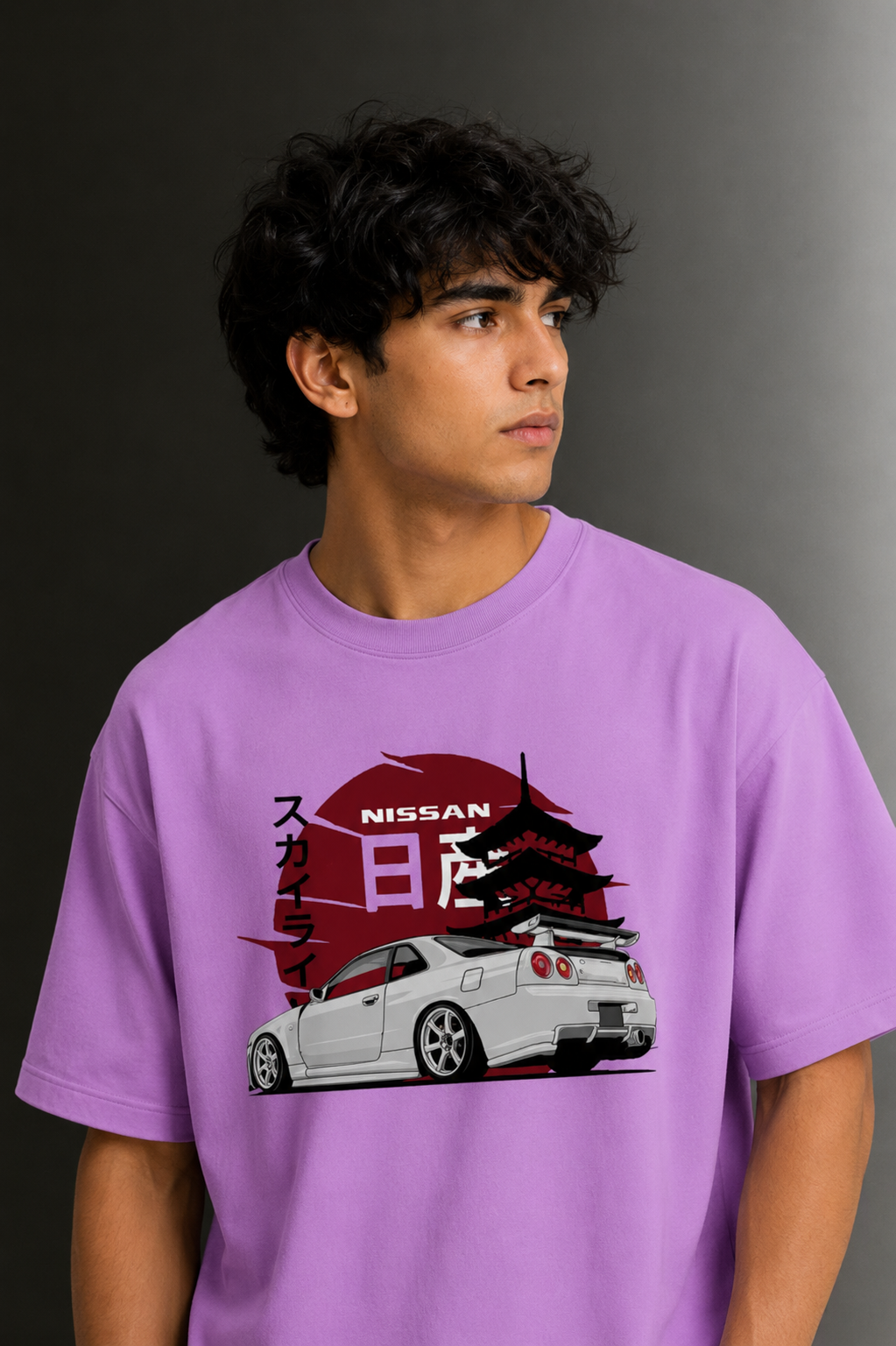 Men's Drop Shoulder Front Printed T-Shirt | Graphic Tee | OUTPUFF
