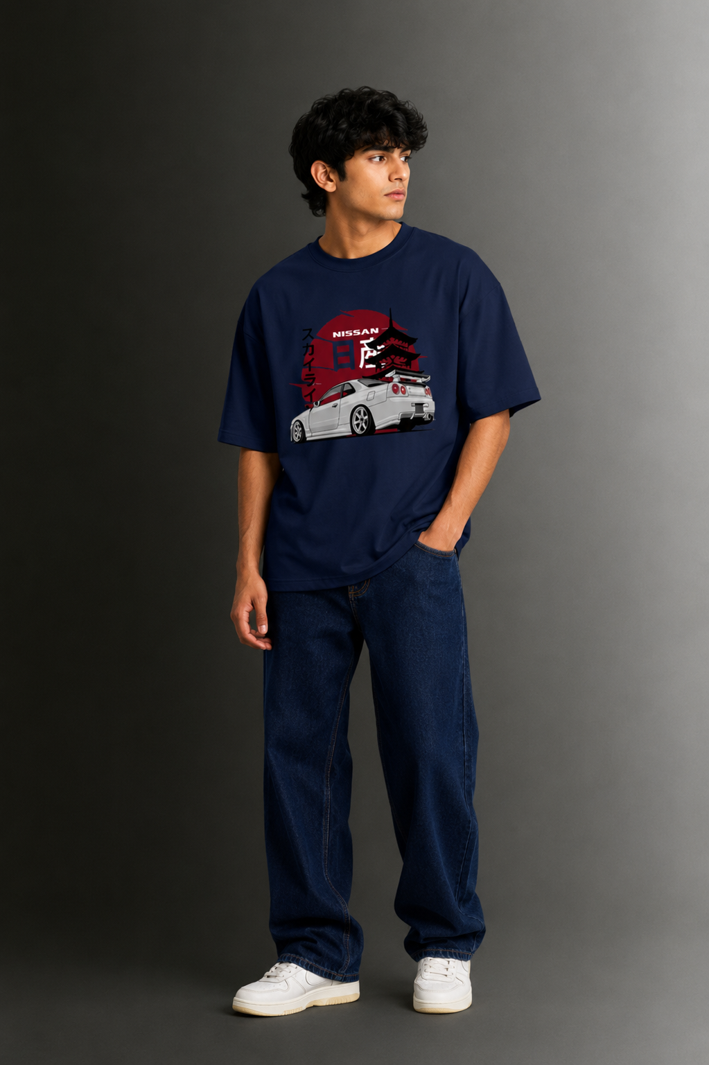 Men's Drop Shoulder Front Printed T-Shirt | Graphic Tee | OUTPUFF