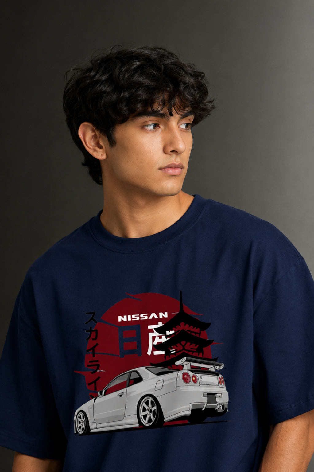 Men's Drop Shoulder Front Printed T-Shirt | Graphic Tee | OUTPUFF