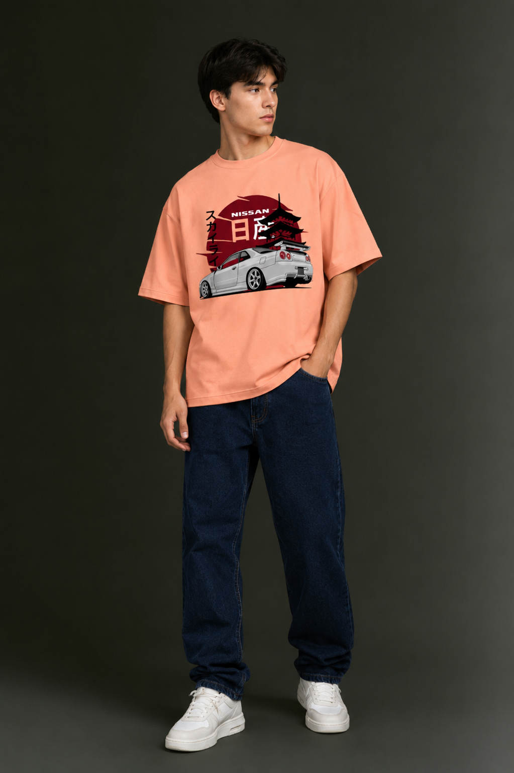 Men's Drop Shoulder Front Printed T-Shirt | Graphic Tee | OUTPUFF