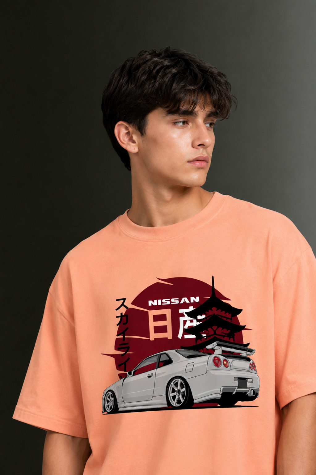 Men's Drop Shoulder Front Printed T-Shirt | Graphic Tee | OUTPUFF