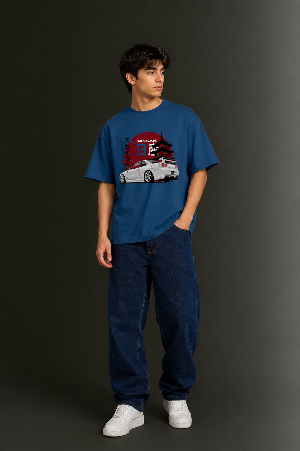 Men's Drop Shoulder Front Printed T-Shirt | Graphic Tee | OUTPUFF