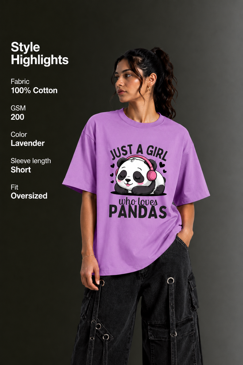 Women Drop Shoulder Front Printed T-Shirt | OUTPUFF