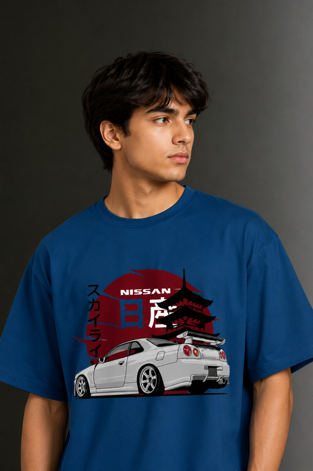 Men's Drop Shoulder Front Printed T-Shirt | Graphic Tee | OUTPUFF