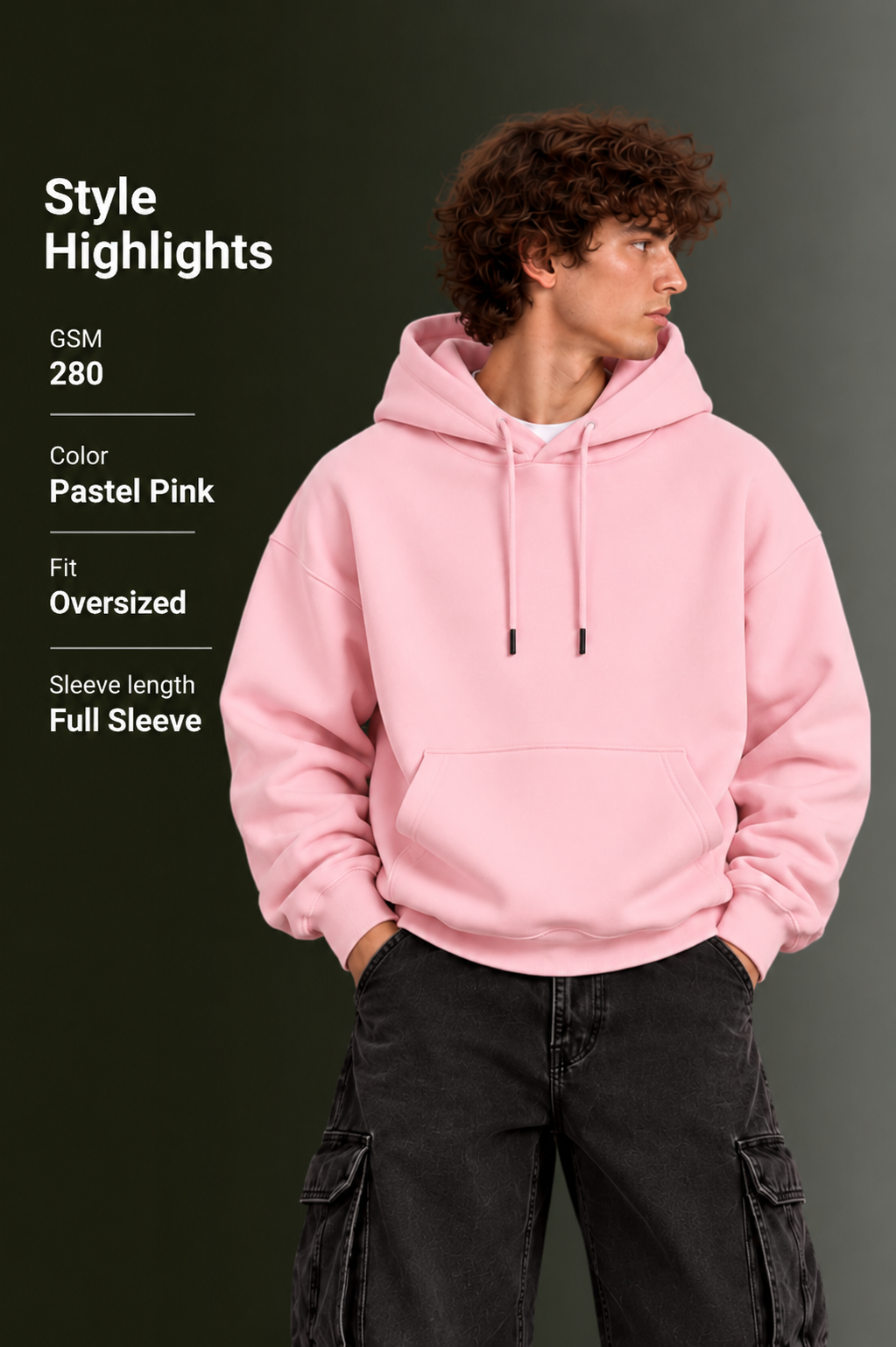 OUTPUFF Unisex Regular Fit Pullover Hoodie with Kangaroo Pocket