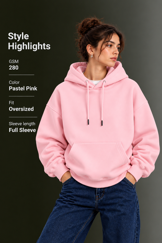 OUTPUFF Unisex Regular Fit Pullover Hoodie with Kangaroo Pocket
