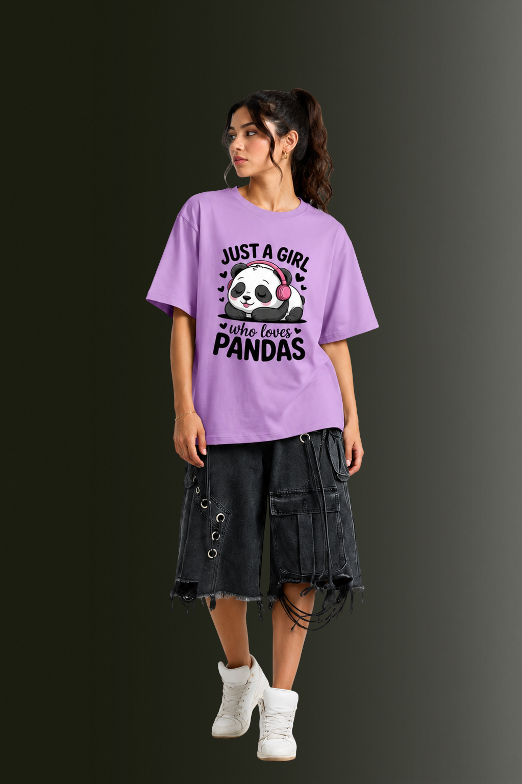 Women Drop Shoulder Front Printed T-Shirt | OUTPUFF