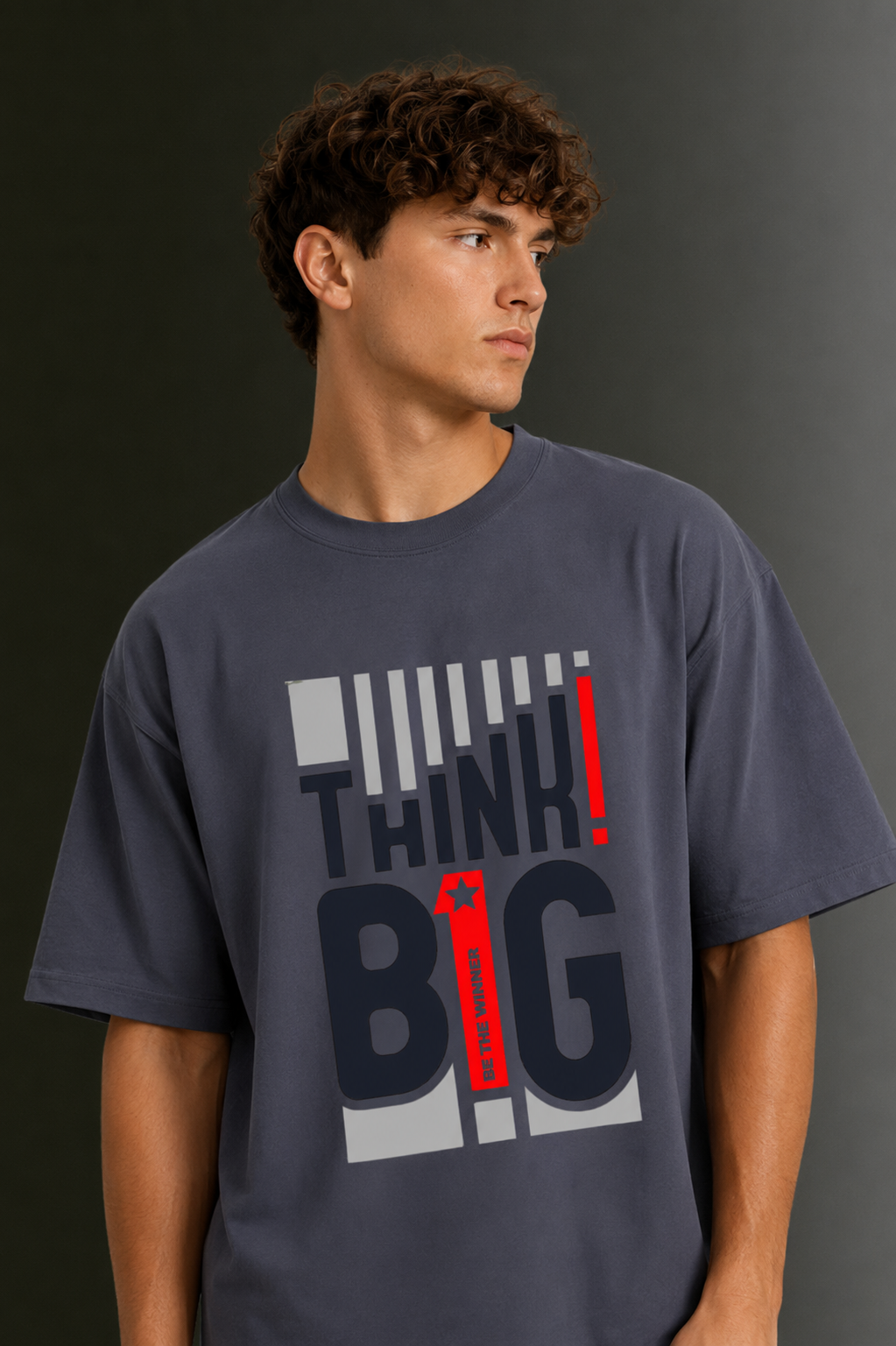 Men's Drop Shoulder Front Printed T-Shirt | Graphic Tee | OUTPUFF