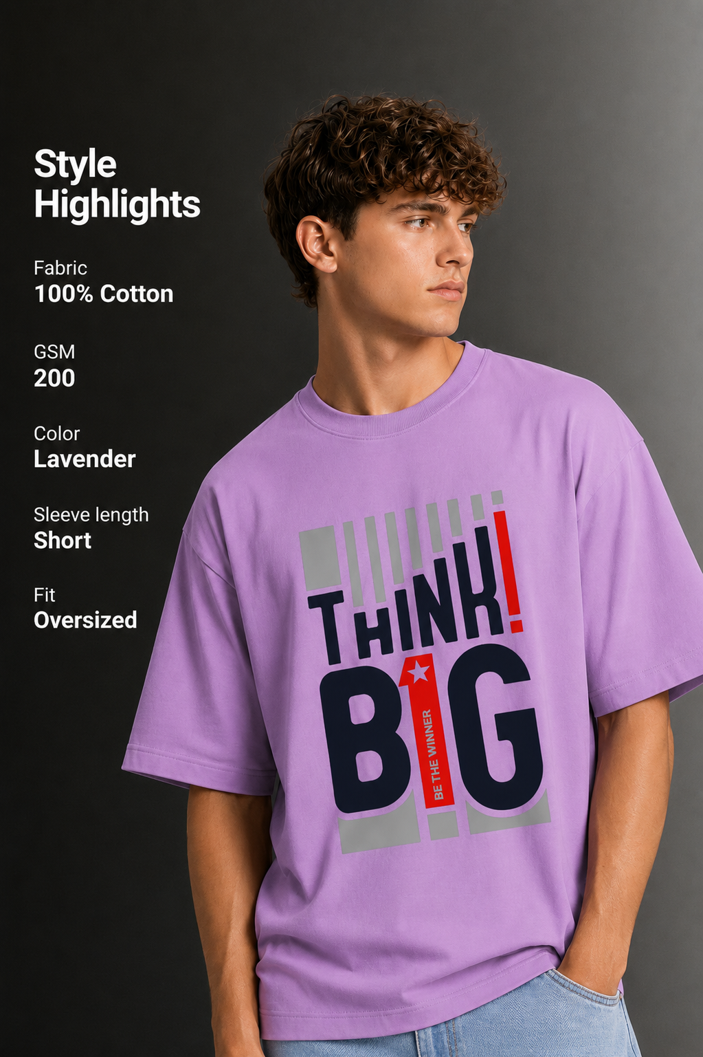 Men's Drop Shoulder Front Printed T-Shirt | Graphic Tee | OUTPUFF
