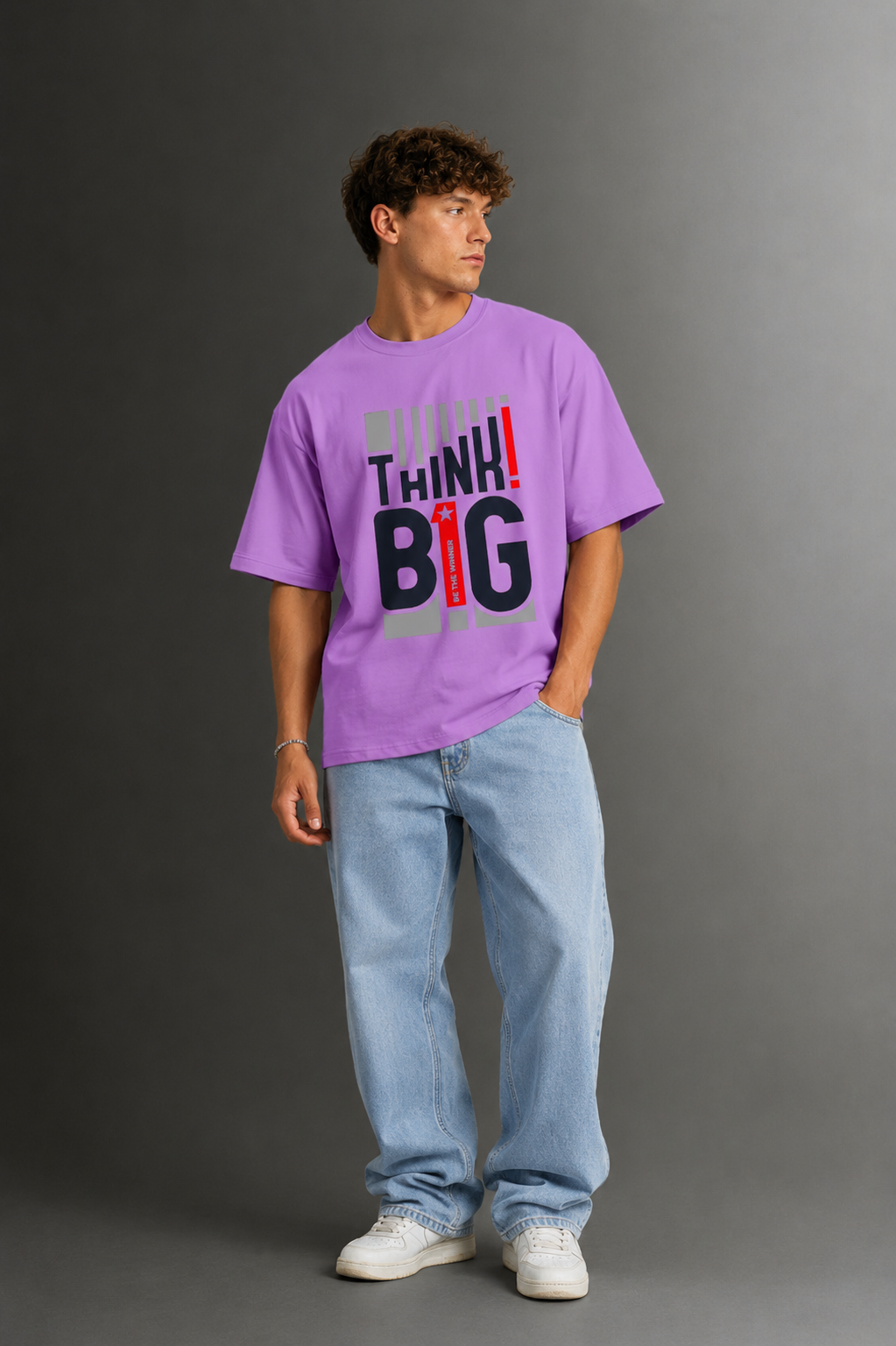 Men's Drop Shoulder Front Printed T-Shirt | Graphic Tee | OUTPUFF