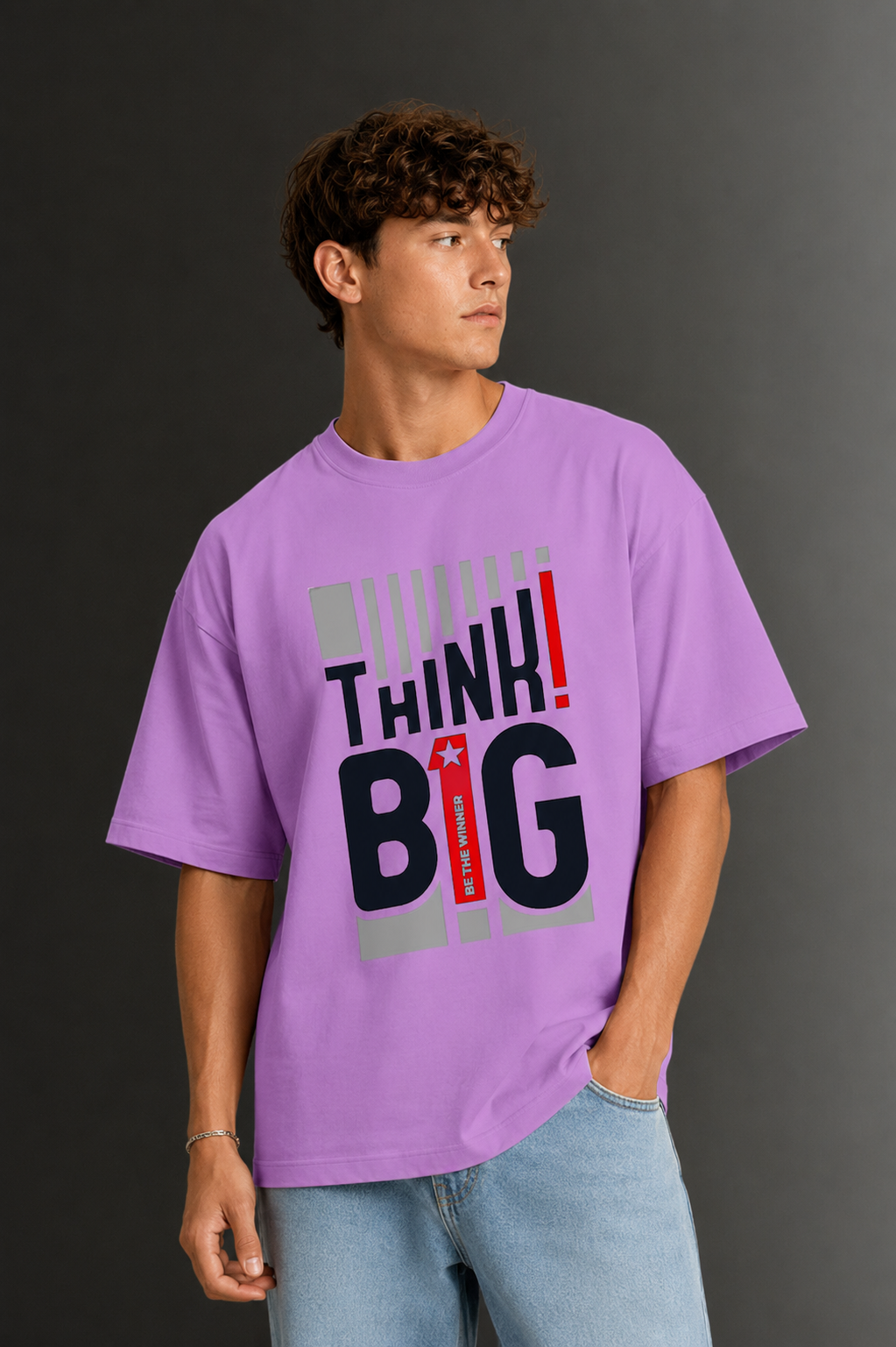 Men's Drop Shoulder Front Printed T-Shirt | Graphic Tee | OUTPUFF
