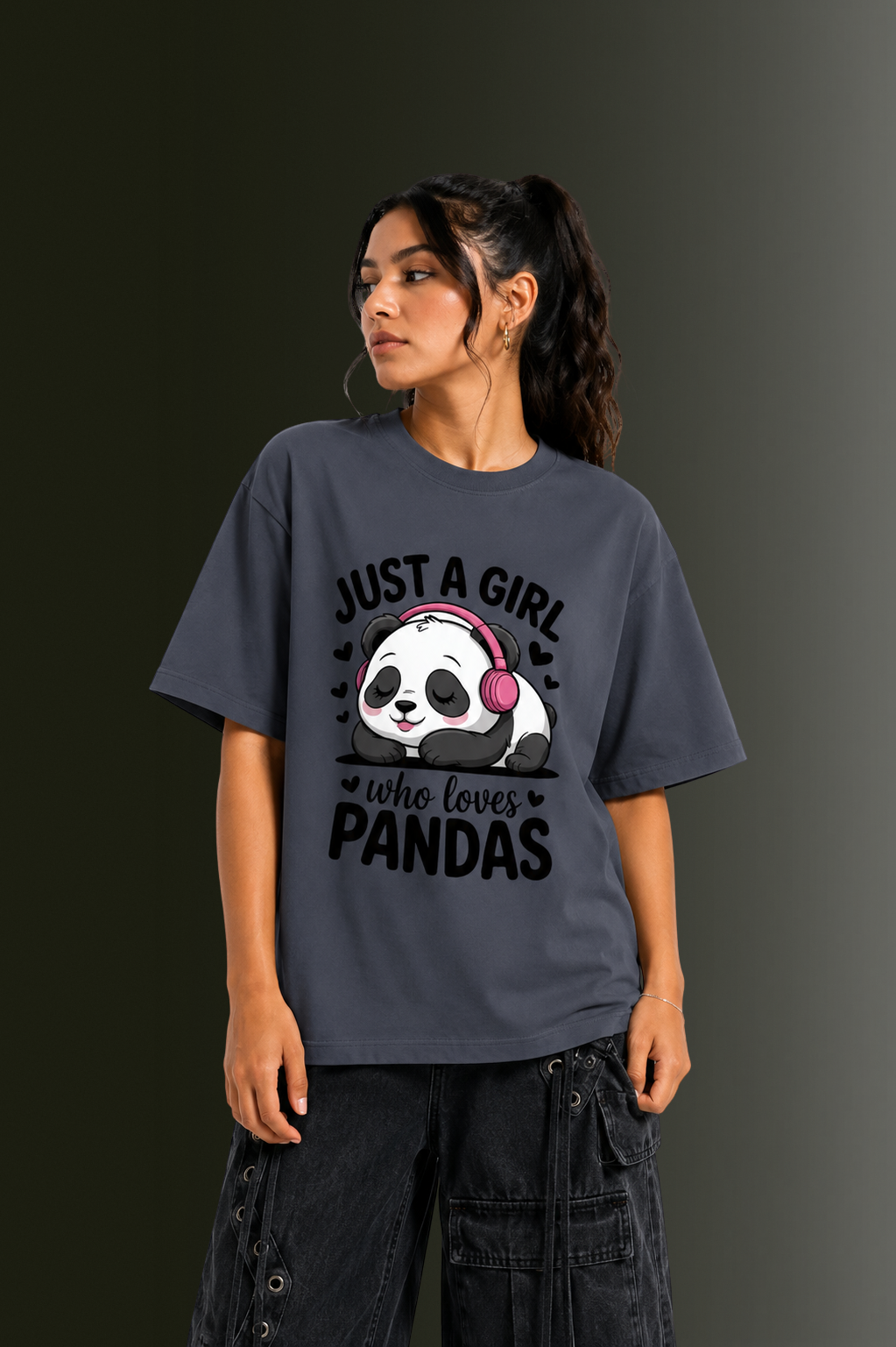 Women Drop Shoulder Front Printed T-Shirt | OUTPUFF