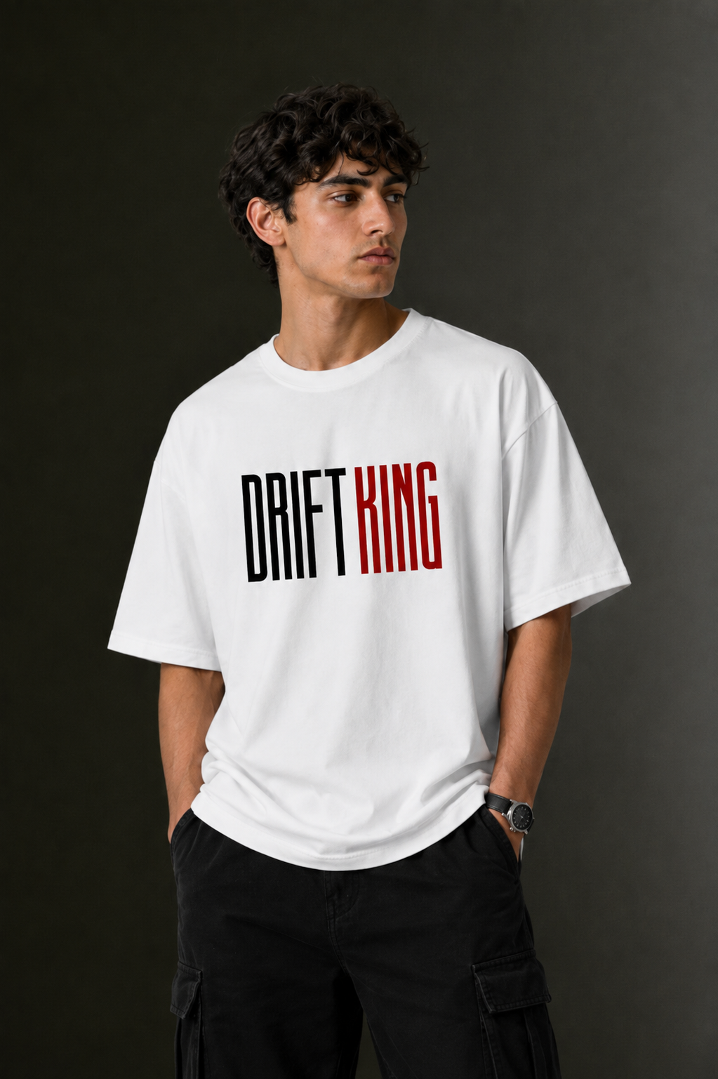 Men's Drop Shoulder Front Printed T-Shirt | Graphic Tee | OUTPUFF