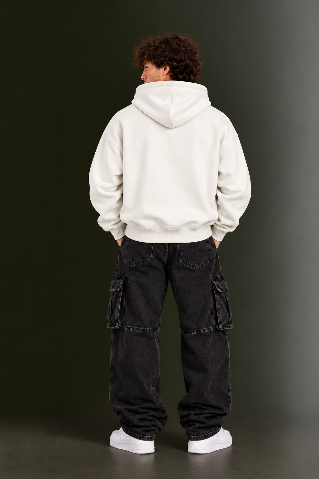 OUTPUFF Unisex Printed Pullover Hoodie with Kangaroo Pocket