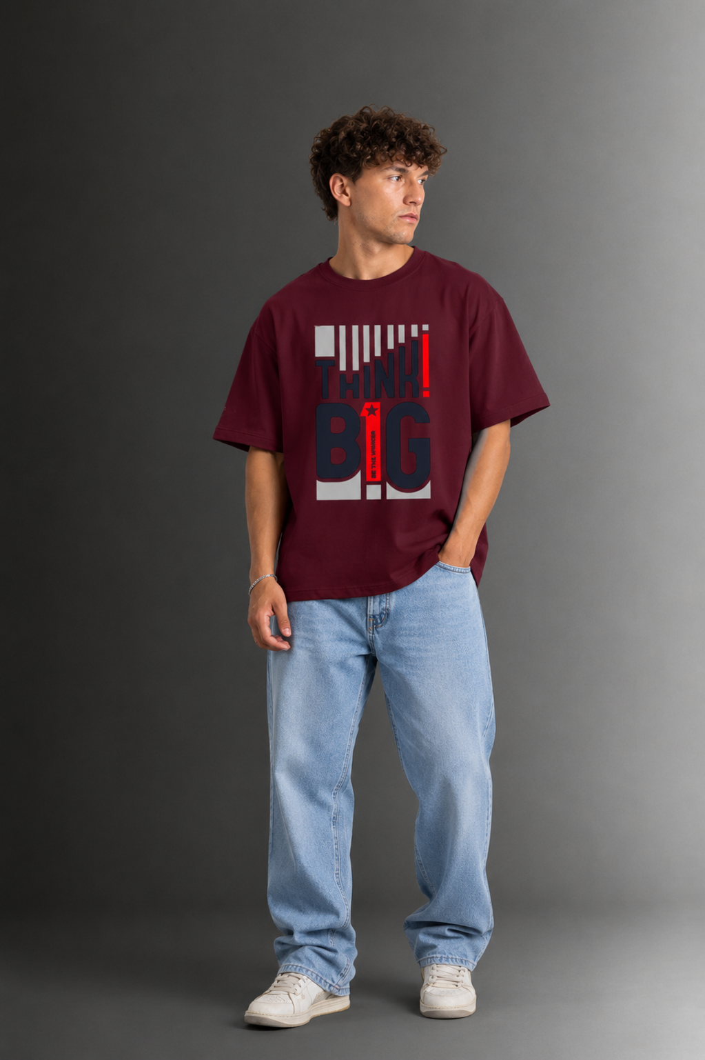 Men's Drop Shoulder Front Printed T-Shirt | Graphic Tee | OUTPUFF
