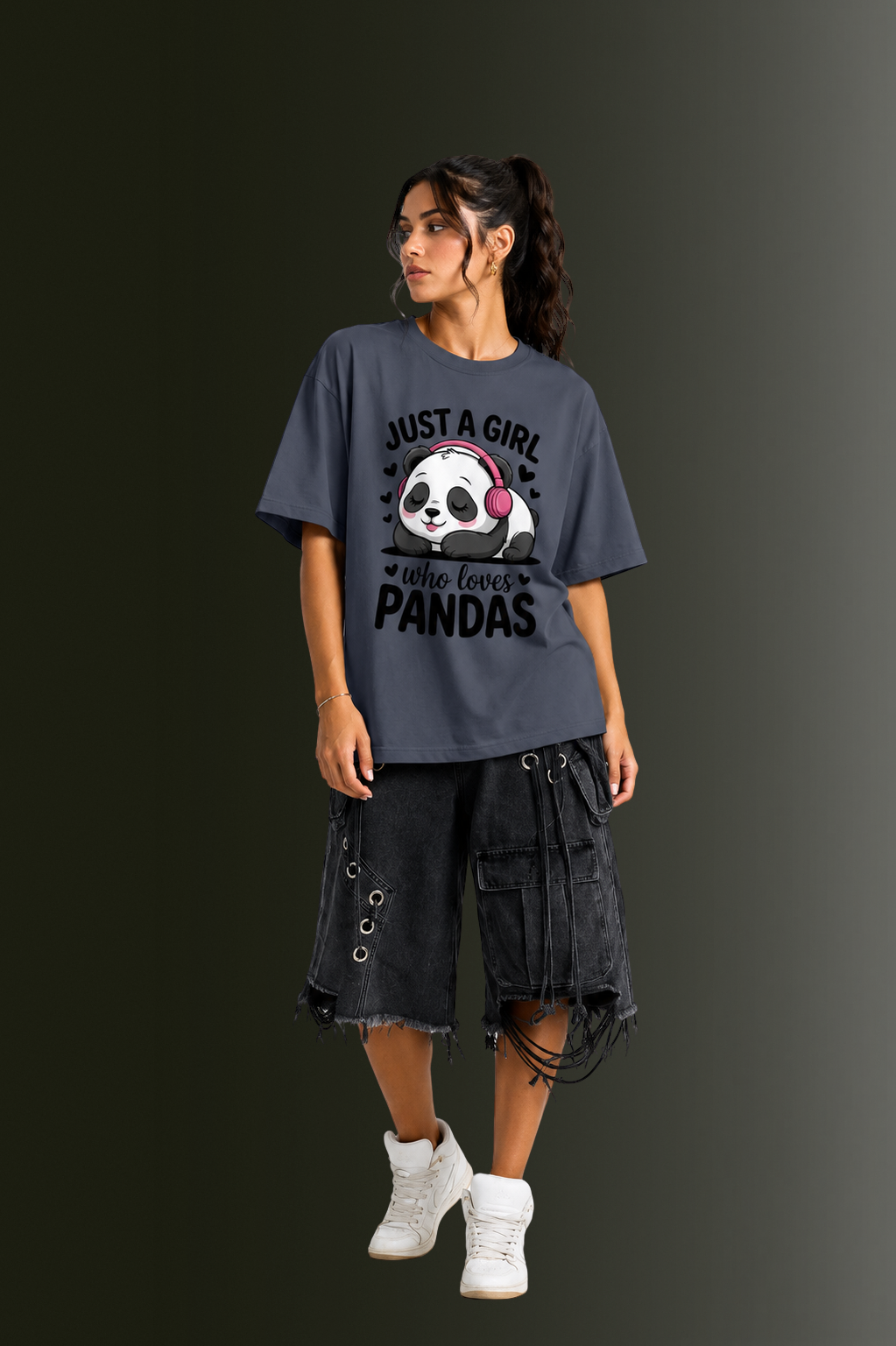 Women Drop Shoulder Front Printed T-Shirt | OUTPUFF