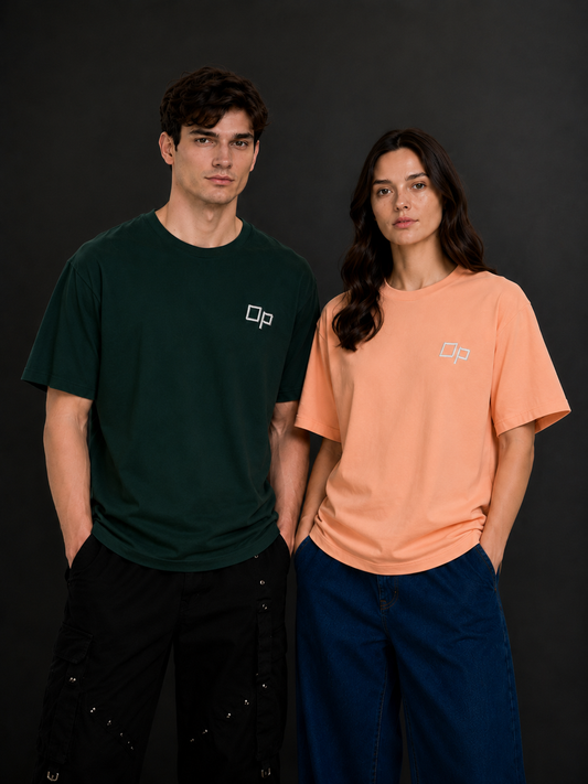 Couple Plain Drop Shoulder T-Shirt | OUTPUFF