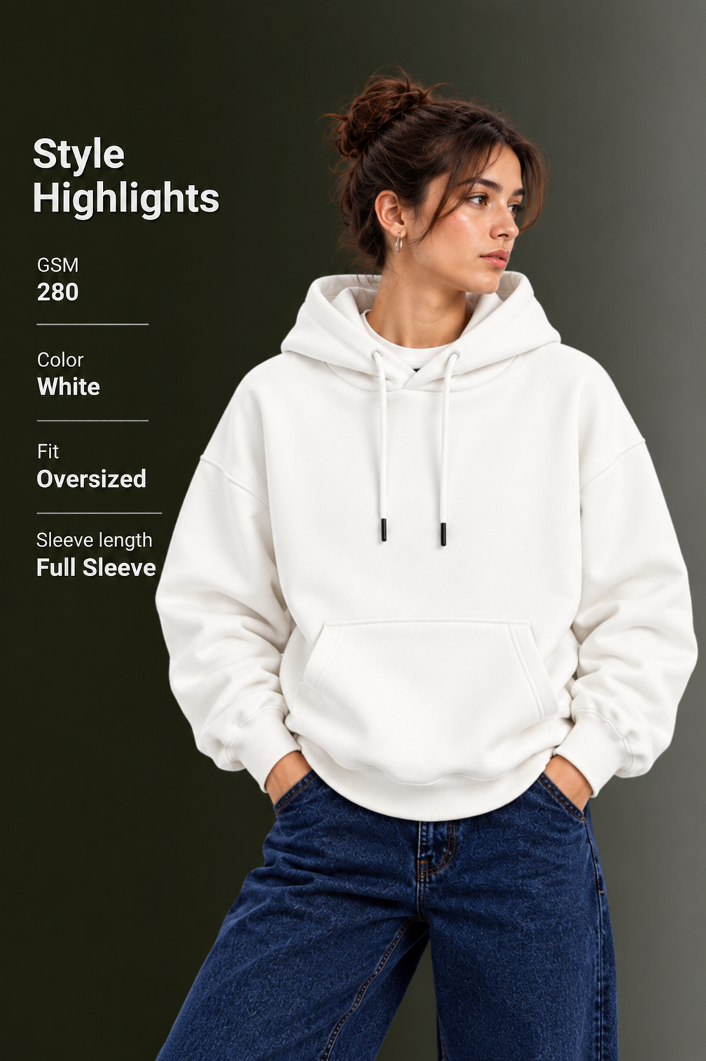 OUTPUFF Unisex Regular Fit Pullover Hoodie with Kangaroo Pocket